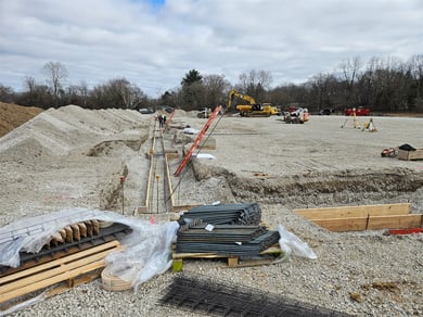 Excavator digging