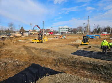 Excavator digging