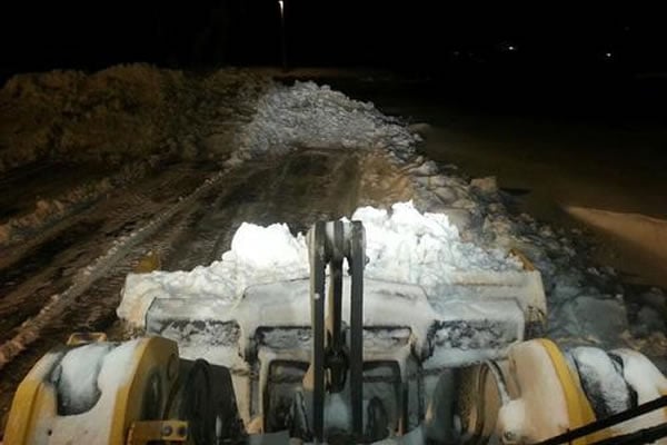 Heavy machinery working on demolition site